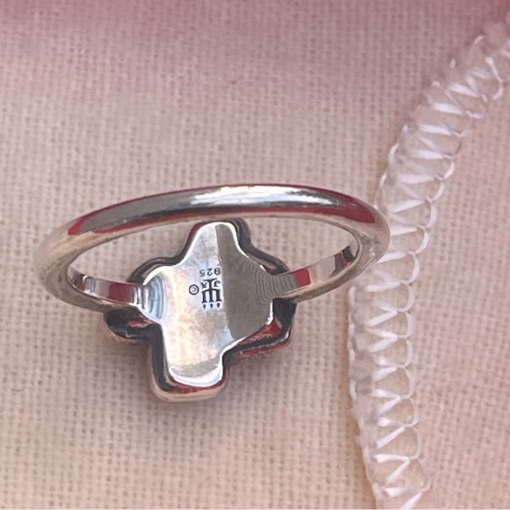 James Avery Silver Texas State gemstone Ring white doublet - Picture 6 of 9